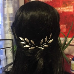 Bridal hair pin Greek Goddess hair leaf branch hair piece leaf hair accessory branch hairpiece bridesmaid gift Prom headpiece Grecian style