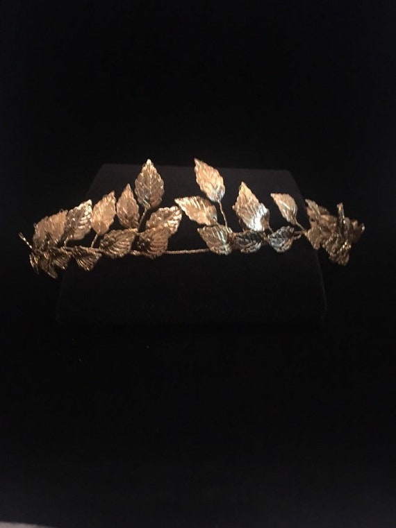 Bridal Leaf Tiara Grecian Style Greek Goddess Leaf Hair Piece Etsy