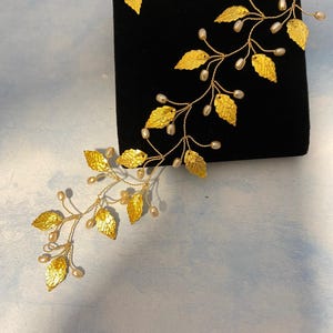 Bridal hair vine wedding hairpiece hair headband leaf tiara bridesmaid gift leaf hair wreath wedding hair accessory Prom communion hairpiece