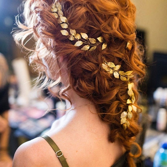 Rose Gold Leaf Headband Hair Crown Grecian Bridal Tiara Bridesmaid Headpiece U60 