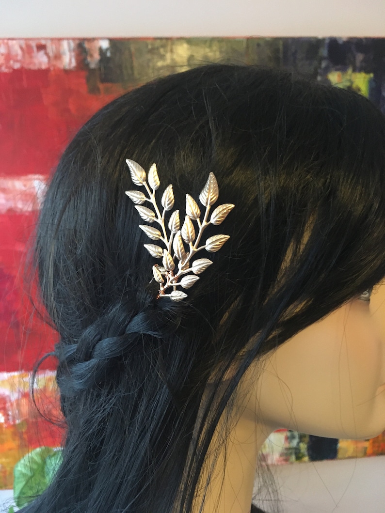 Bridal Hair Piece Leaf Hair Fork Wedding Hair Accessories Leaf Etsy