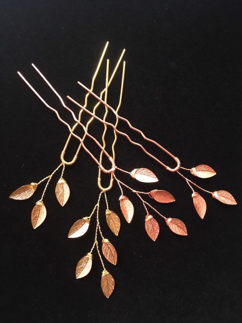 Wedding Leaf Hair Pin Bridal Hair Piece Leaf Headpiece Etsy