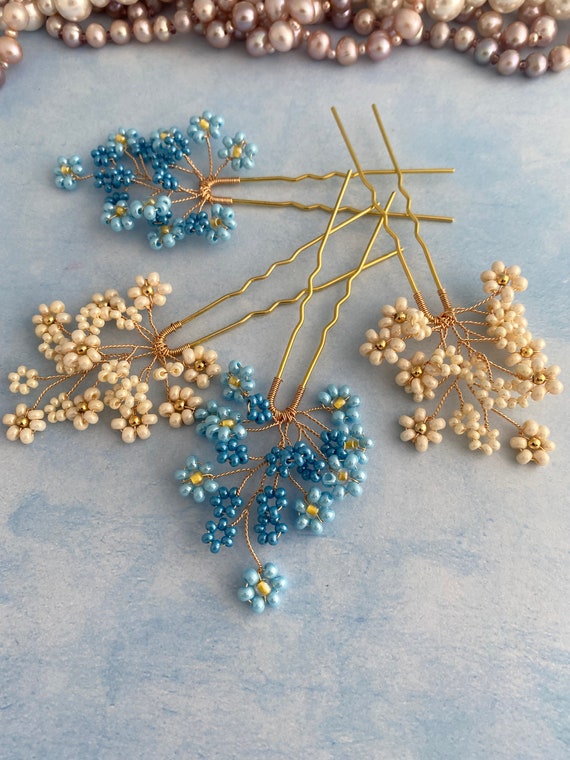 Beaded Flower Hair Accessory. Bead & Blossom - French Beaded Flower Hair Clip Tutorial  main image 2