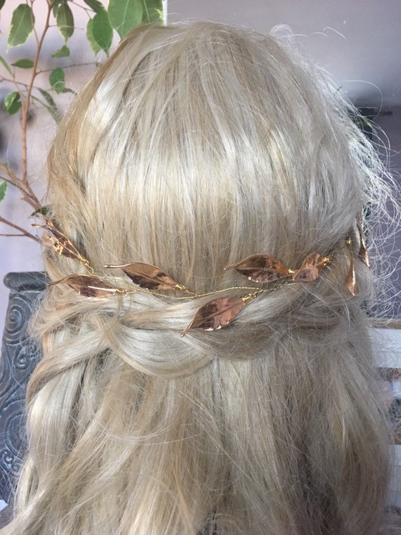 Bridal Hair Vine Leaf Greek Goddess Head Piece Gold Headband Laurel Tiara Leaf Head Piece Gold Prom Hair Acc Greek Style Bridal Hair Accesso