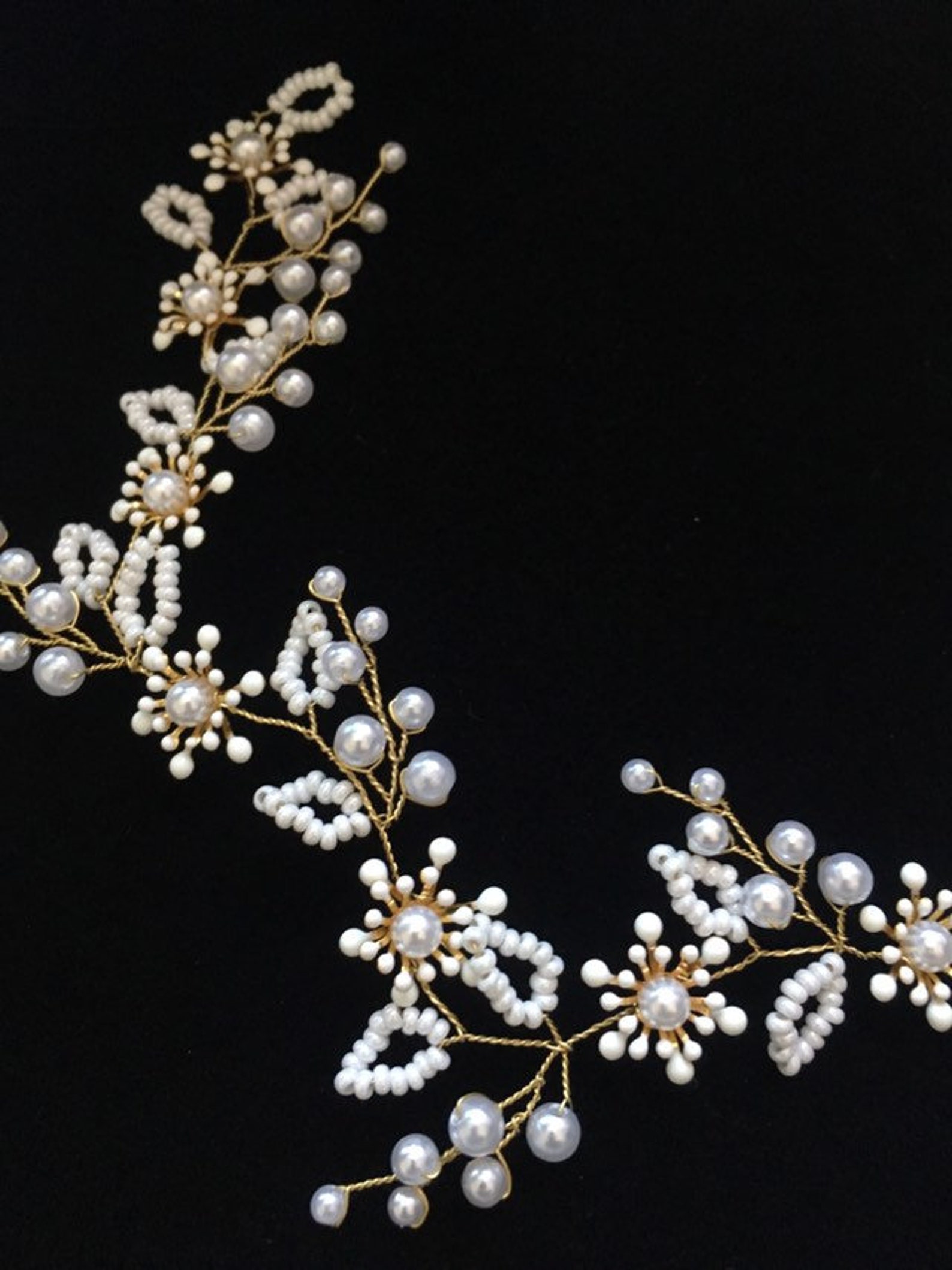 Bridal hair vine gold hair piece wedding headband bridal hair Etsy