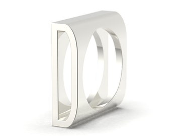 Letter D Monogram   Initial Ring