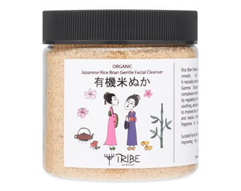 Detergente viso delicato alla crusca di riso biologica giapponese Tribe Skincare
