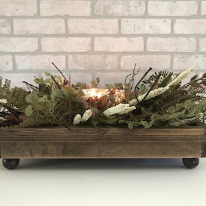 Handmade wooden tray, square centerpiece box, decorative tray, modern farmhouse decor, wedding decor, table top decor, gift for her