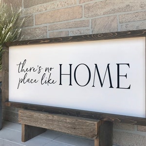 there&#39;s no place like home,  shiplap style farmhouse sign , country wood signs, home decor, gift for her