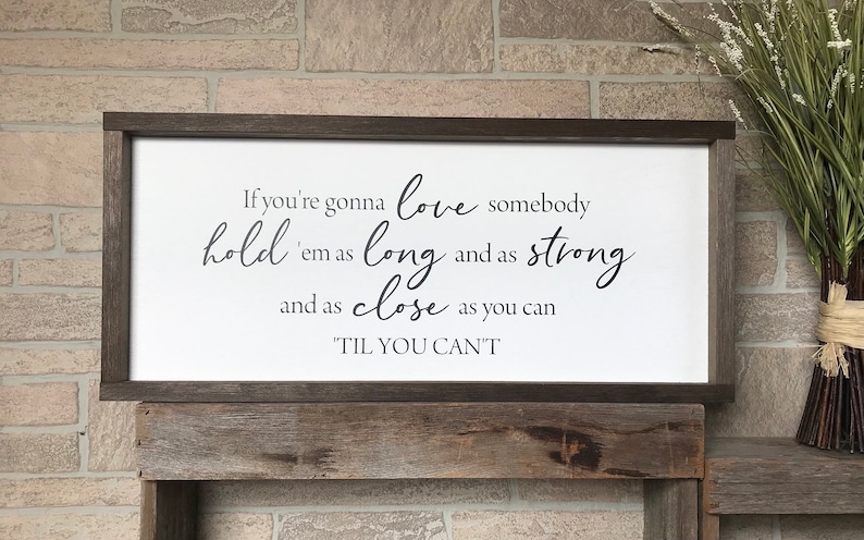 Farmhouse Framed Wooden Sign: Til You Can't Wall Art