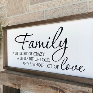 Crazy Lousd Lave Family Name Sign