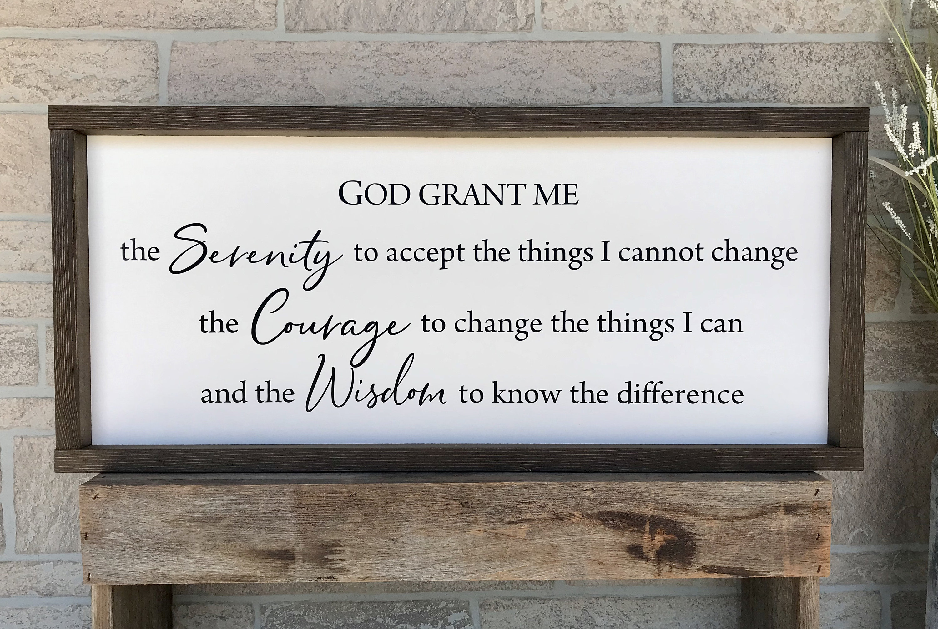 Serenity Prayer , wooden wall decor, farmhouse sign, prayer picture