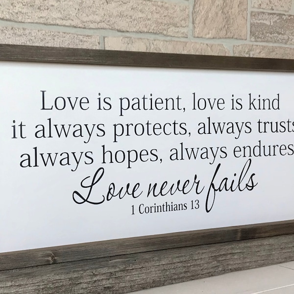 Love is Patient Sign Etsy