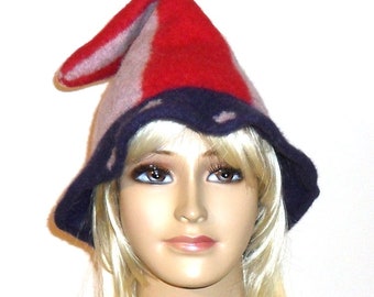 Witch hat wizard hat Festival headwear Halloween witch hat Fun winter felted hat  Role playingWool witch hat