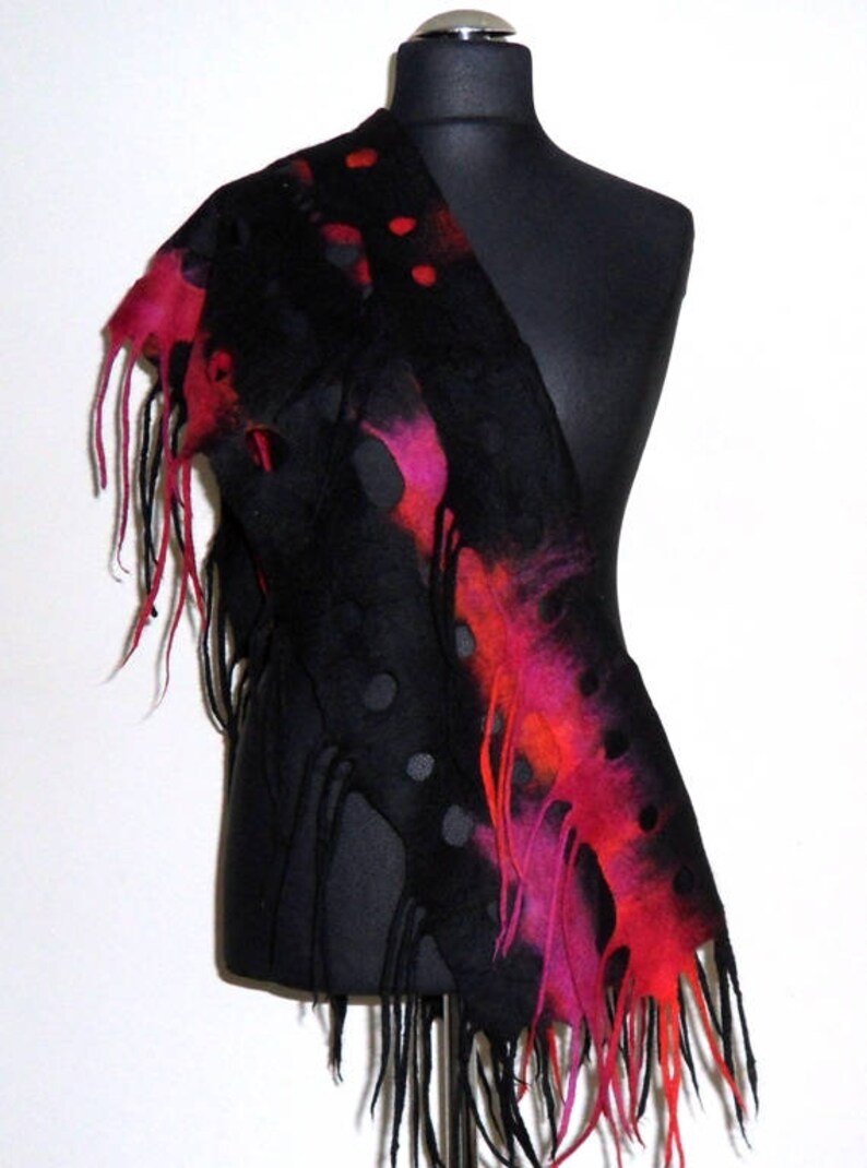 duo shawl felted button