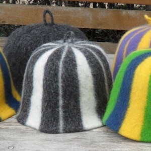 Unisex sauna hat Wool sauna hat Wool Cap Accessories Steam Room for men and Woomen Gift Items Sauna Hat Unique birthday gift idea  Saunahat