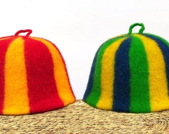 Gorro de sauna unisex, gorro de sauna de lana, accesorios para sauna, gorro de sauna para hombres y mujeres, gorro de sauna, idea de regalo única de cumpleaños, gorro de sauna