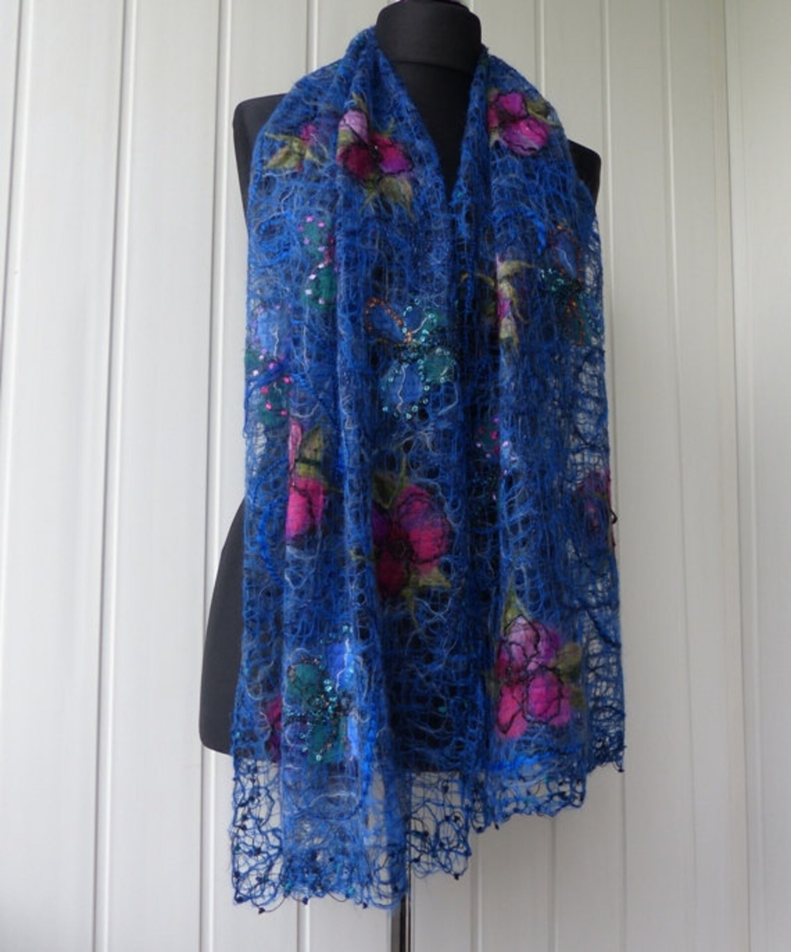 shawl for royal blue dress