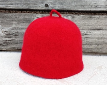 Sauna hat  red green  hat  Cap Accessories Steam Room for men and Woomen Gift Items Sauna Hat Unique birthday gift idea  Saunahat Filz Mütze