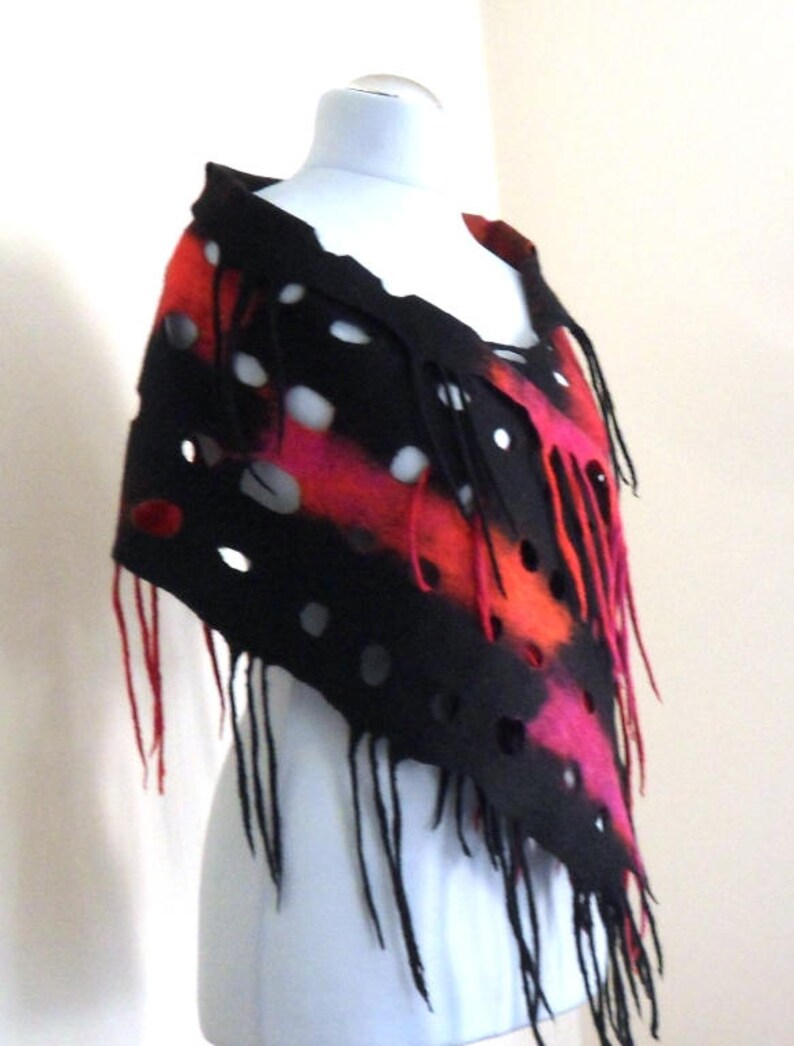 duo shawl felted button