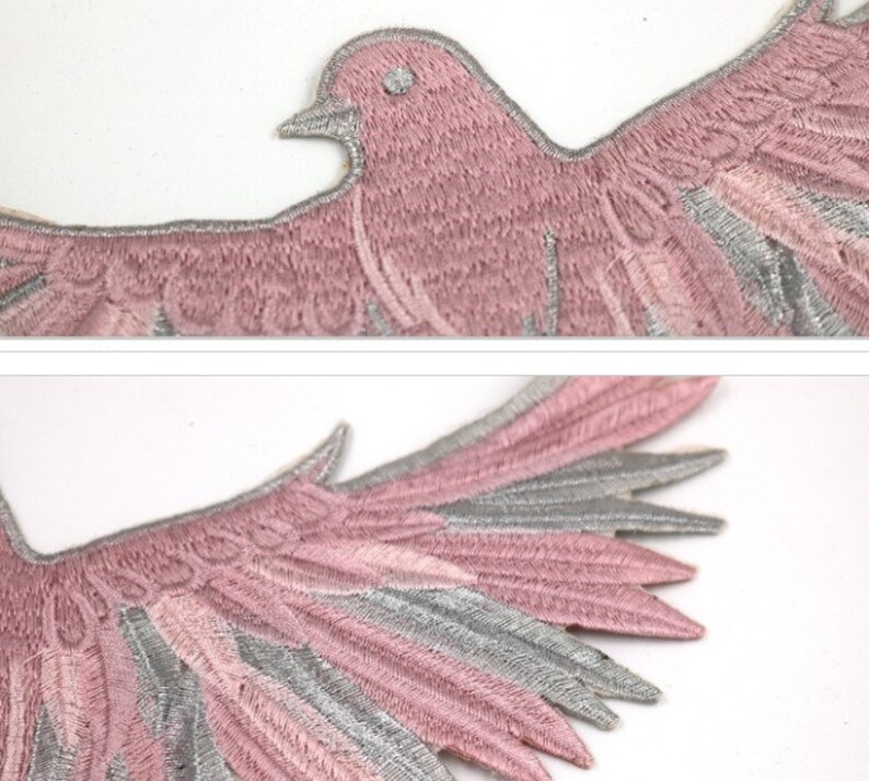 Wholesale bulk lot 10pcs Black white pink Eagle embroidered sewing on patch shirt