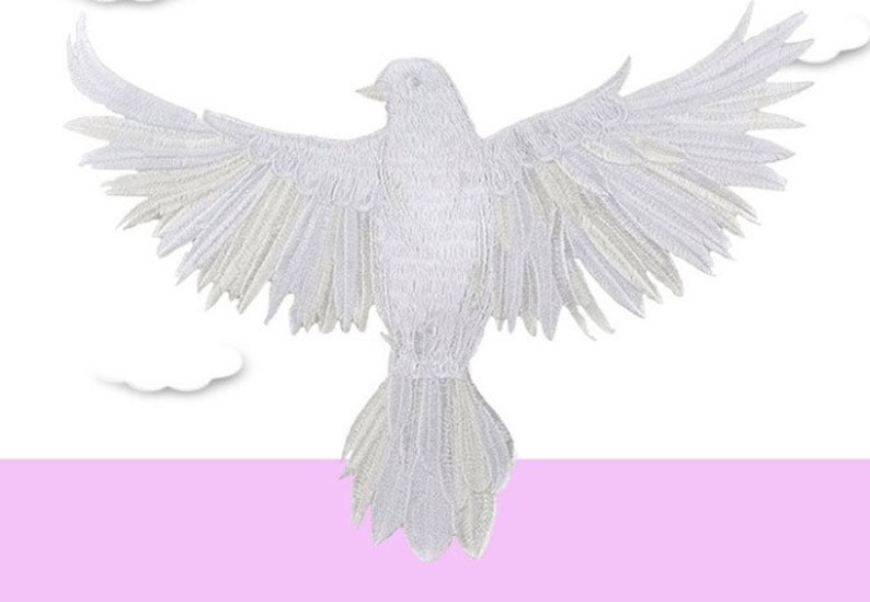 Wholesale bulk lot 10pcs Black white pink Eagle embroidered sewing on patch shirt
