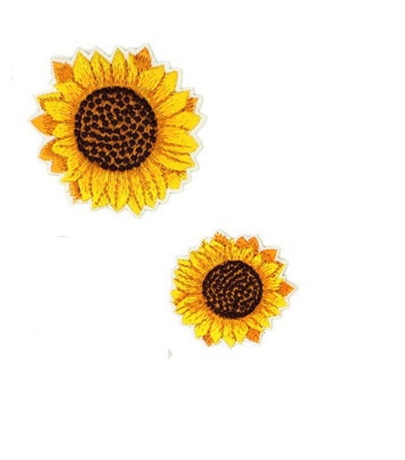 Sunflower patch Embroidered on thread 10 or 15 cm approximately