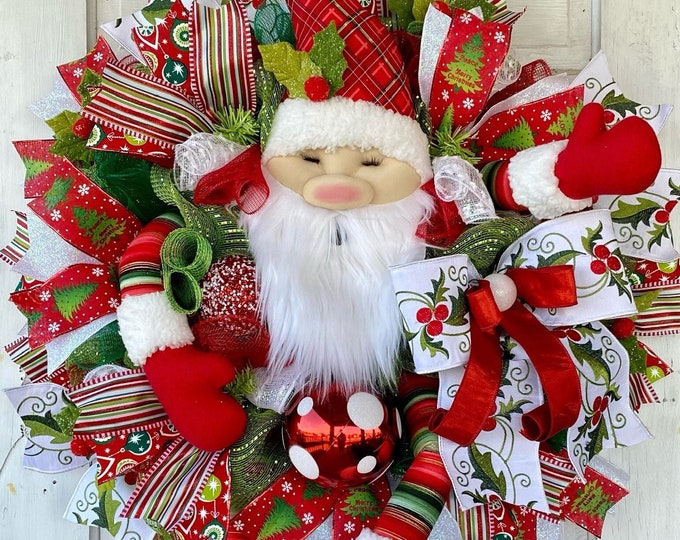 Christmas Elf Wreath Holiday Wreath Whimsical Elf Wreath - Etsy