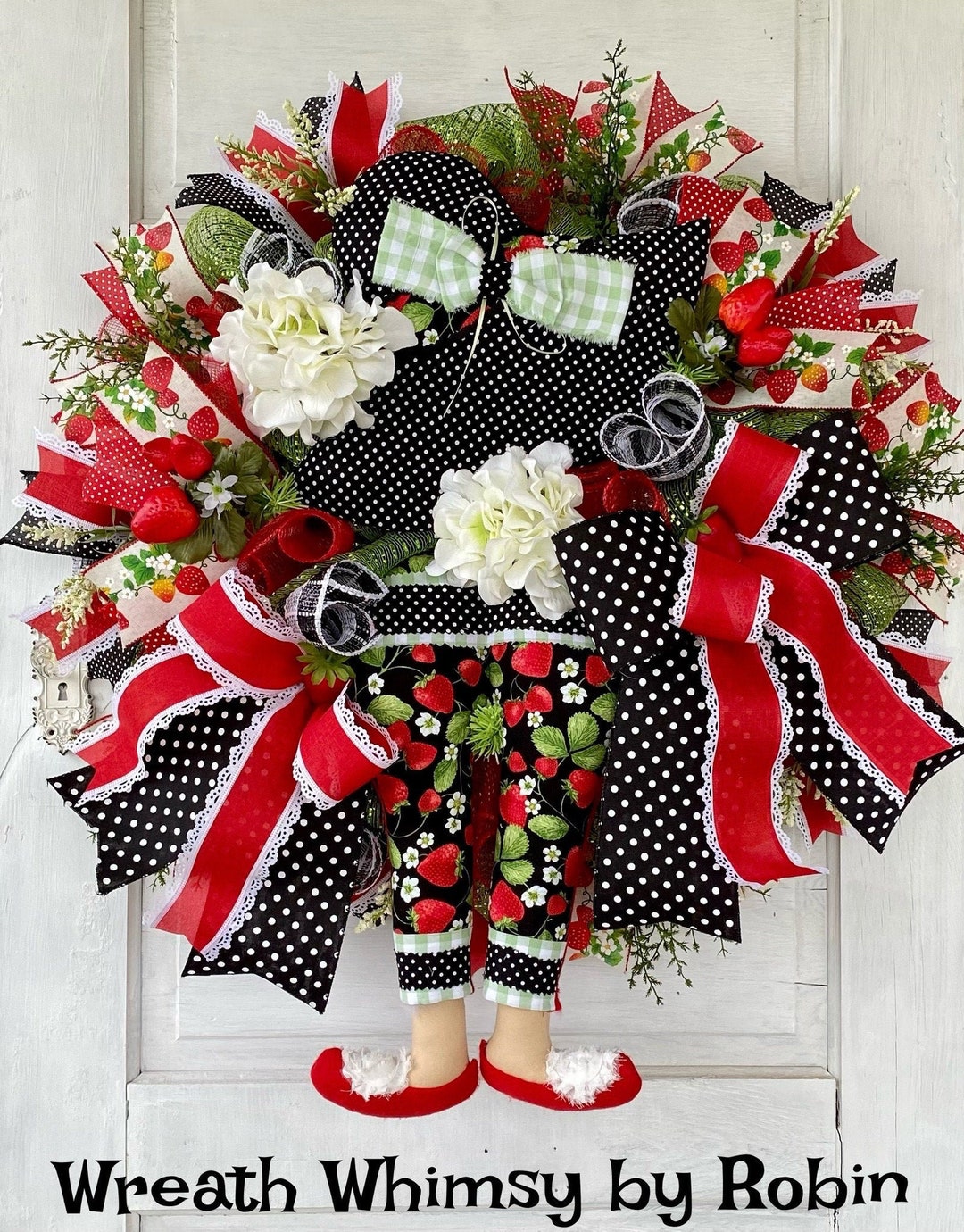 Summer Wreath, Strawberry Wreath, Gardening Wreath, Summer Decor ...