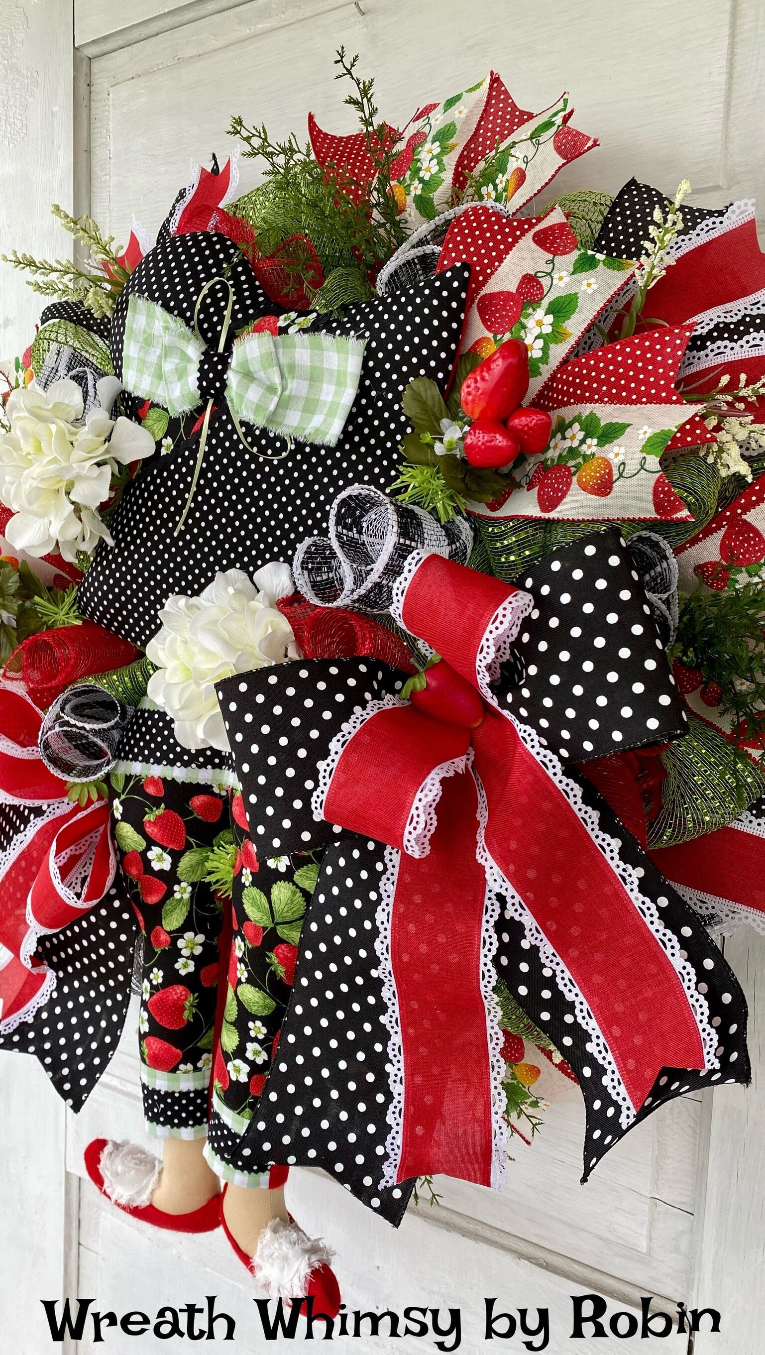 Summer Wreath, Strawberry Wreath, Gardening Wreath, Summer Decor ...