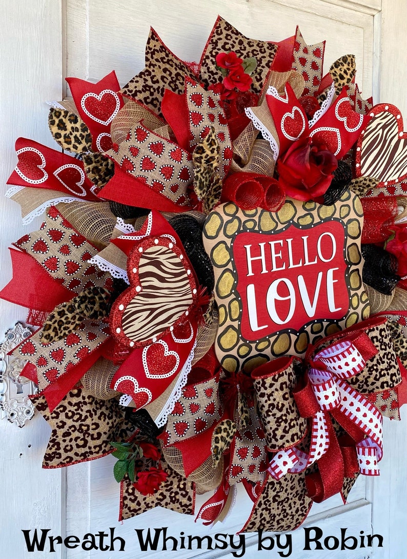 Valentine's Day Wreathromantic Wreath Love Wreath Etsy