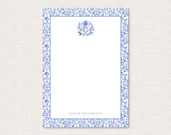 Personalized 5x7 Notepad – 50 Tear-Off Pages – Custom Stationery Gift – Luxe Paper – Grandmillennial Style – Teacher or Mom Gift Idea