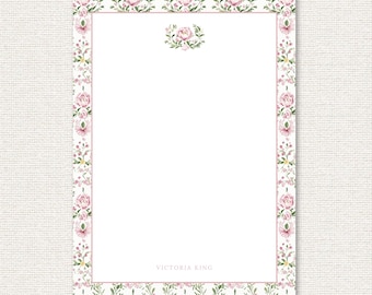 Personalized 5x7 Notepad – 50 Tear-Off Pages – Custom Stationery Gift – Luxe Paper – Grandmillennial Style – Teacher or Mom Gift Idea