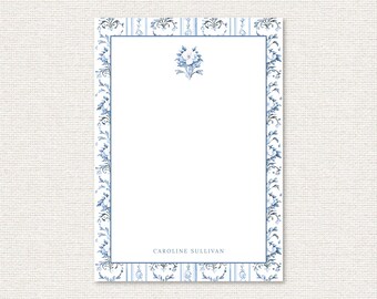 Personalized 5x7 Notepad – 50 Tear-Off Pages – Custom Stationery Gift – Luxe Paper – Grandmillennial Style – Teacher or Mom Gift Idea
