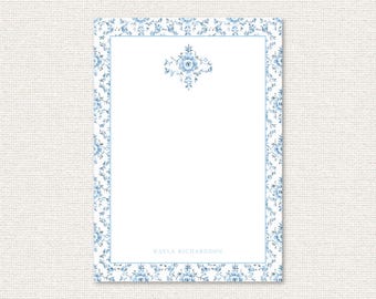 Personalized 5x7 Notepad – 50 Tear-Off Pages – Custom Stationery Gift – Luxe Paper – Grandmillennial Style – Teacher or Mom Gift Idea