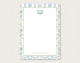 Personalized 5x7 Notepad – 50 Tear-Off Pages – Custom Stationery Gift – Luxe Paper – Grandmillennial Style – Teacher or Mom Gift Idea