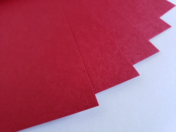 Red Cardstock 80, Textured Cardstock, Pack of 25 Sheets, Scrapbooking  Paper, Card Making Paper 