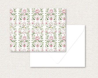 Biglietti d'auguri piegati / Grandmillennial / Set di 12 biglietti da visita personalizzati formato A2 / Carta di lusso / Regalo per lei, hostess, insegnante, damigella d'onore