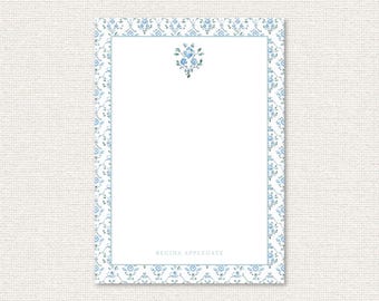 Personalized 5x7 Notepad – 50 Tear-Off Pages – Custom Stationery Gift – Luxe Paper – Grandmillennial Style – Teacher or Mom Gift Idea
