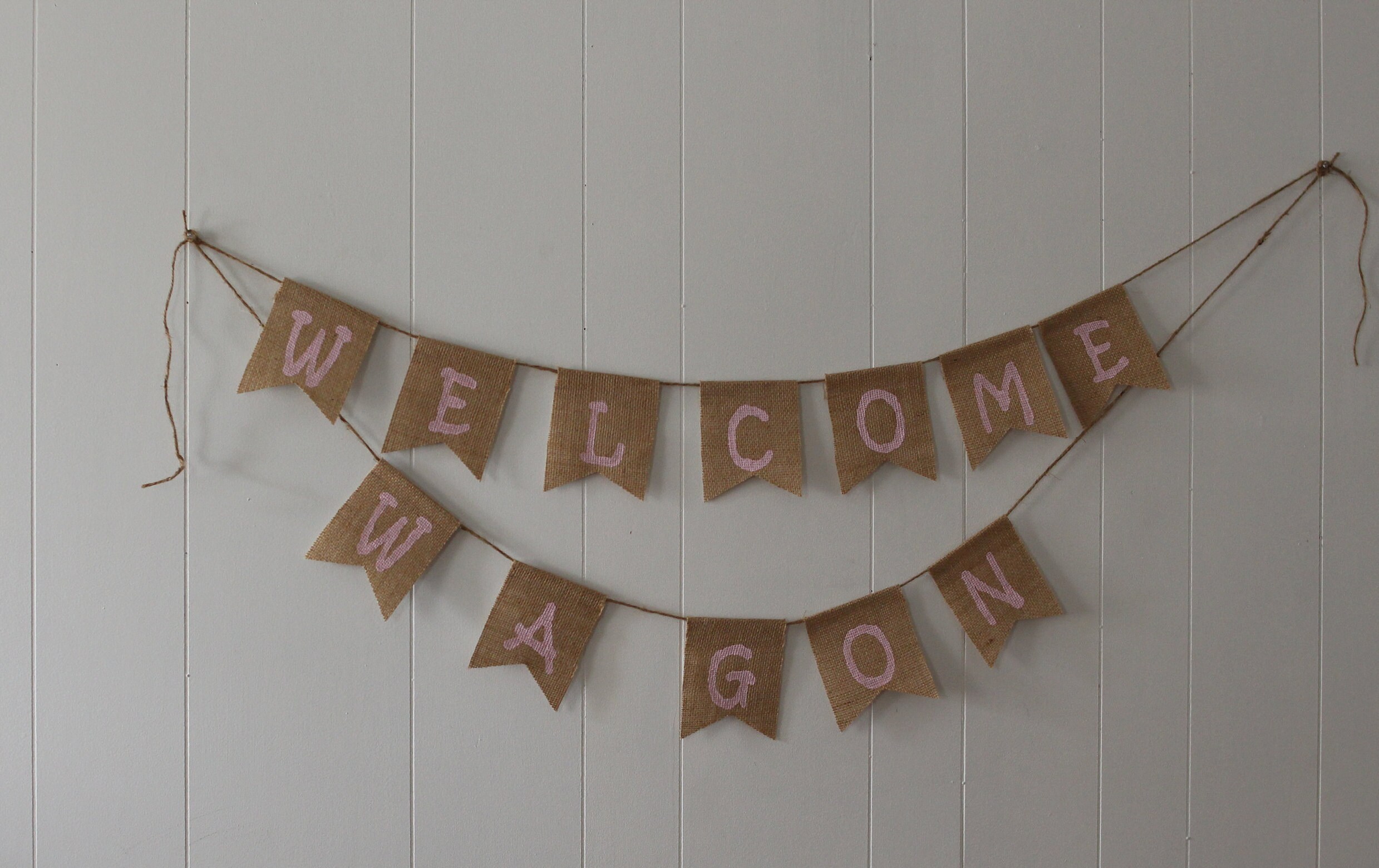 Wagon Burlap Sign Birthday Banner Party Banner Sign Etsy