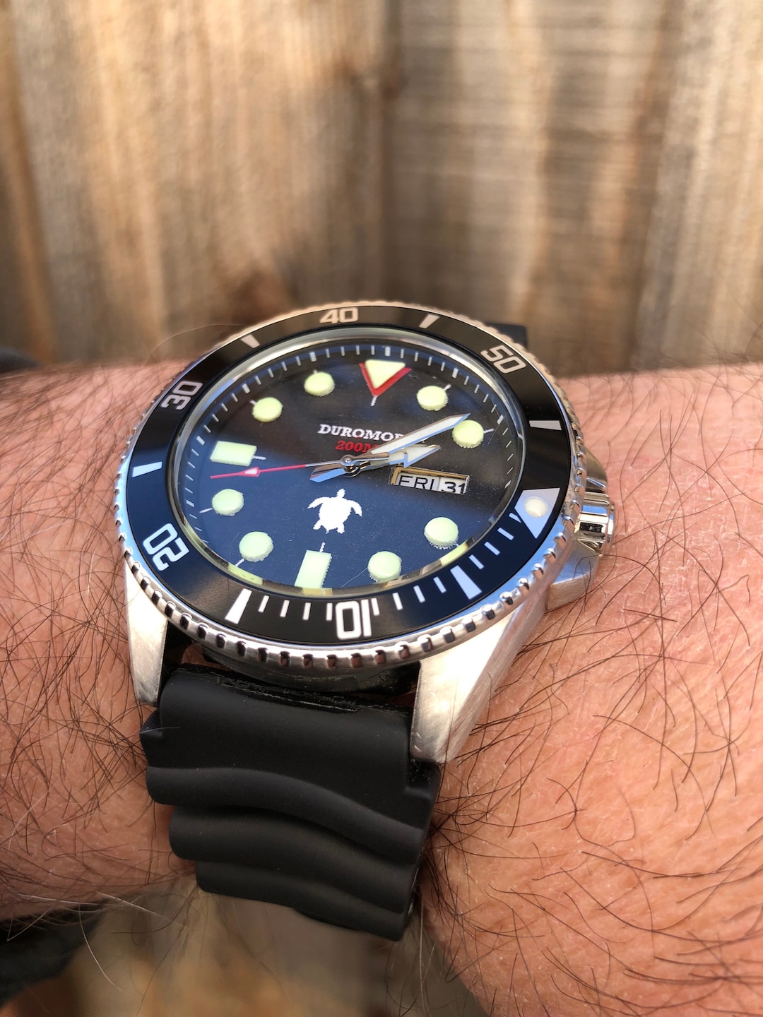 Casio Duro DUROMOD TURTLE With Day Date and LUMINATI Lume Etsy