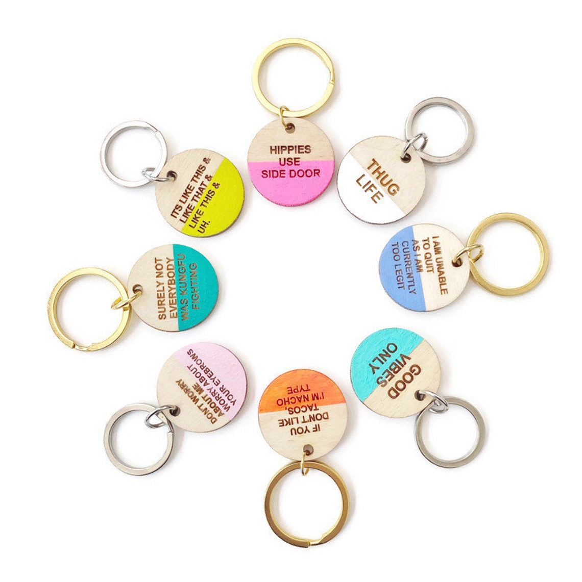 Funny Key Chain Funny Quotes Key Accessories Unisex Key Etsy