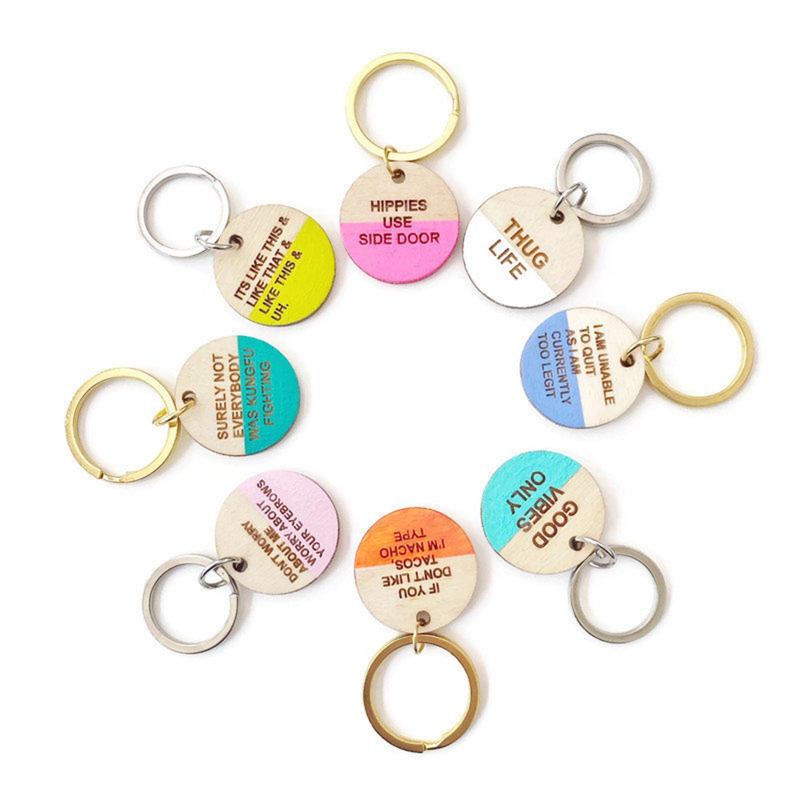 Funny Key Chain Funny Quotes Key Accessories Unisex Key Etsy