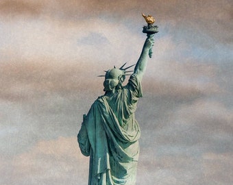 Statue of Liberty Photograph - New York City Photography - Textured Color Photo, Professional Pictures - American landmarks, NYC