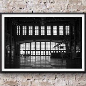 Asbury Park New Jersey Convention Hall Interior Silhouette- Shore Fine Art Photography Prints, Various Sizes, Black and White Wall Art