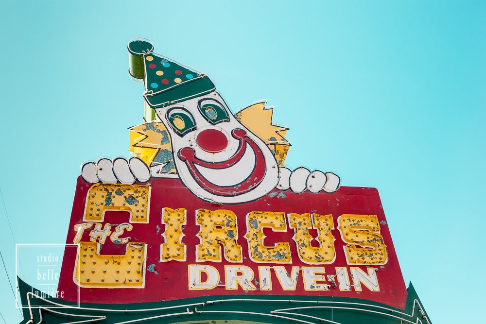 Circus Drive-in Retro Restaurant Sign, Wall New Jersey, Kids Bedroom ...
