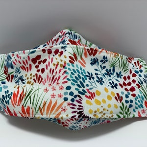 3 Layer Floral Mask Adult Size