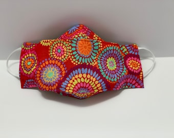 3 Lagen Rote Kaffe Floral Maske