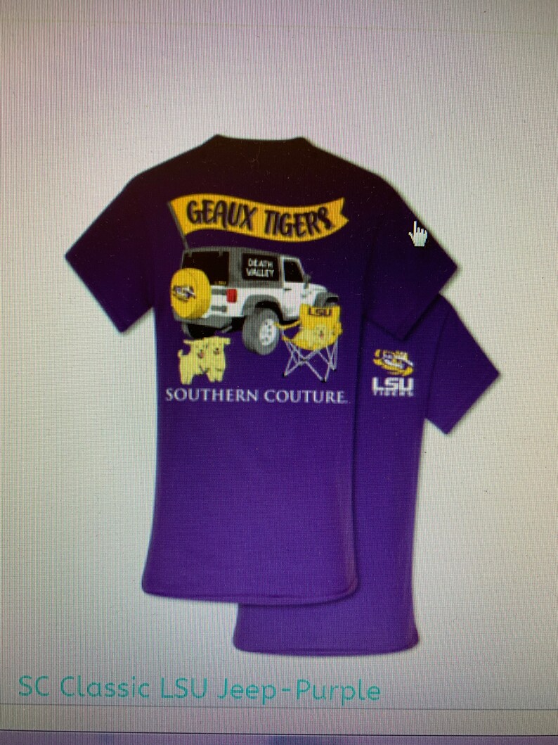 Geaux Tigers Jeep Tshirt