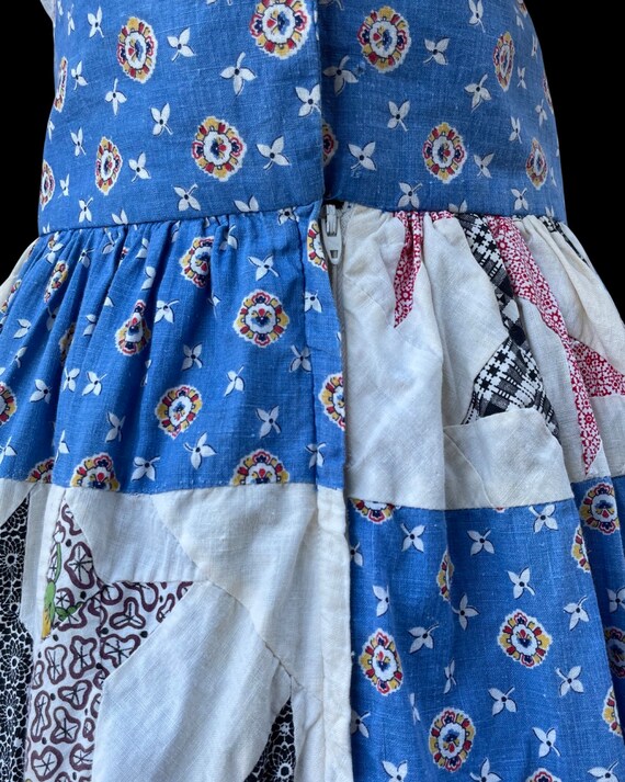 Vintage 1940s Quilt Top Folk Skirt Circa 1960s On… - image 5